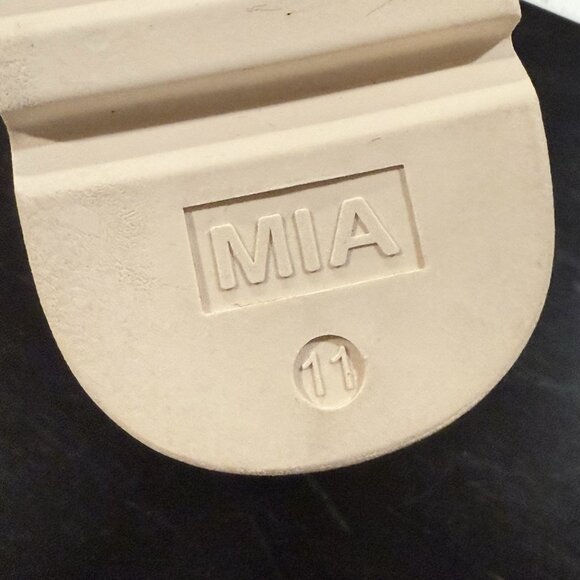 New MIA Orla Slip On Wedge Buckle Womens Chunky Tan Beige Sandals Size 11 - Picture 8 of 12